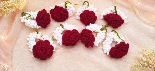 Crochet Floral Wrist Gajra for Mehndi & Weddings